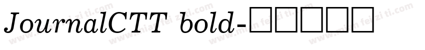 JournalCTT bold字体转换